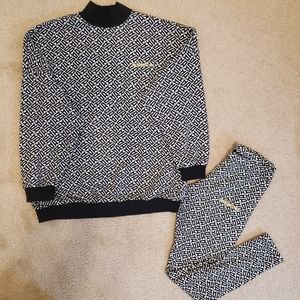 ADIDAS | Logo Printed Sweatshirt Leggings Set Womens M